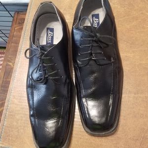Bass-Bowery mens black leather dress shoe